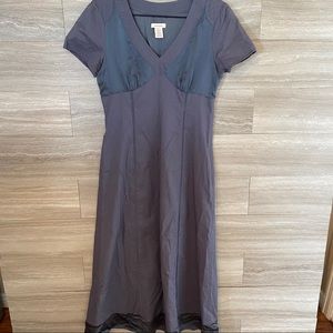 Sundance Short Sleeve Cotton Silk MIDI Dress Slate